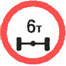 Знак 3.12 Ограничение массы, приходящейся на ось транспортного средства