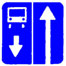 Знак 5.11 Дорога с полосой для маршрутных транспортных средств