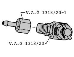 Вентиль Т-образной части адаптера V.A.G 1318/ 20