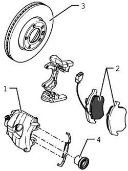 Тормоз заднего колеса (дисковый тормоз 16'')