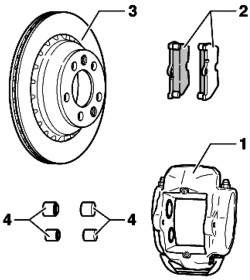 Тормоза задних колес (дисковые тормоза 17'')